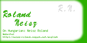 roland neisz business card